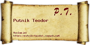 Putnik Teodor névjegykártya